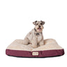 Armarkat M02HJH/MB-M Medium Pet Bed  Dog Crate Mat With Poly Fill Cushion & Removable Cover Burgundy & Ivory