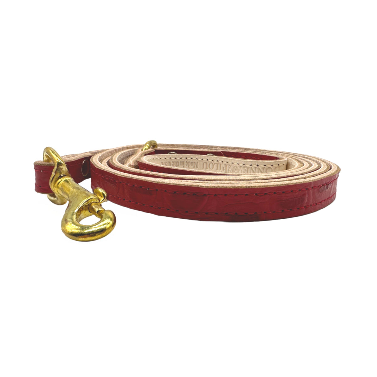 Bonne et Filou – Croc-Embossed Leather Dog Leash