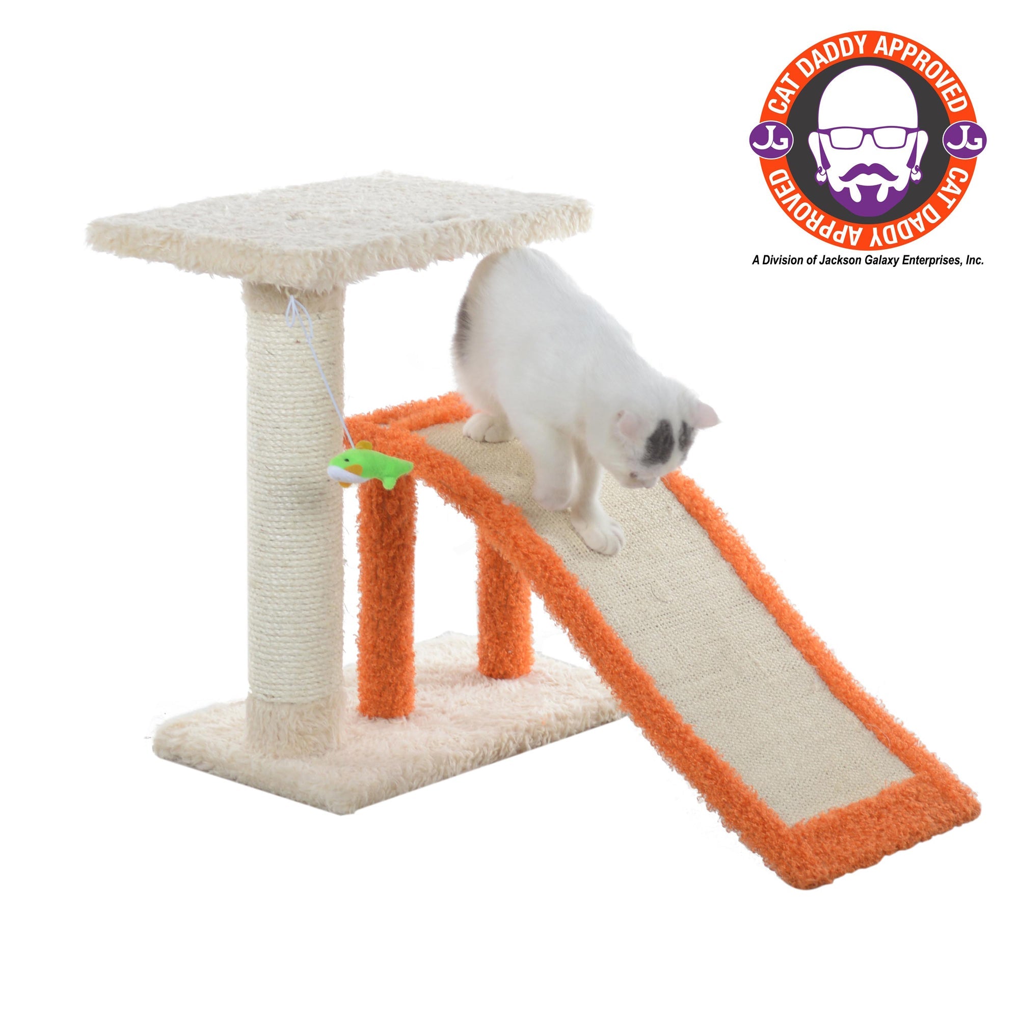 Two-Level Platform Scratcher W Sisal Carpet Ramp
