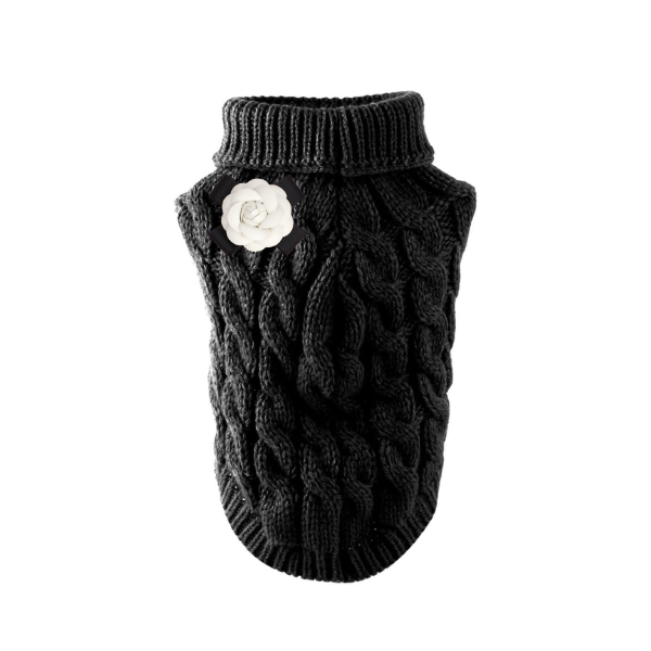The Camellia Cable Knit Dog Sweater