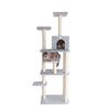 GleePet GP78740822 74-Inch Cat Tree  With Seven Levels Silver Gray