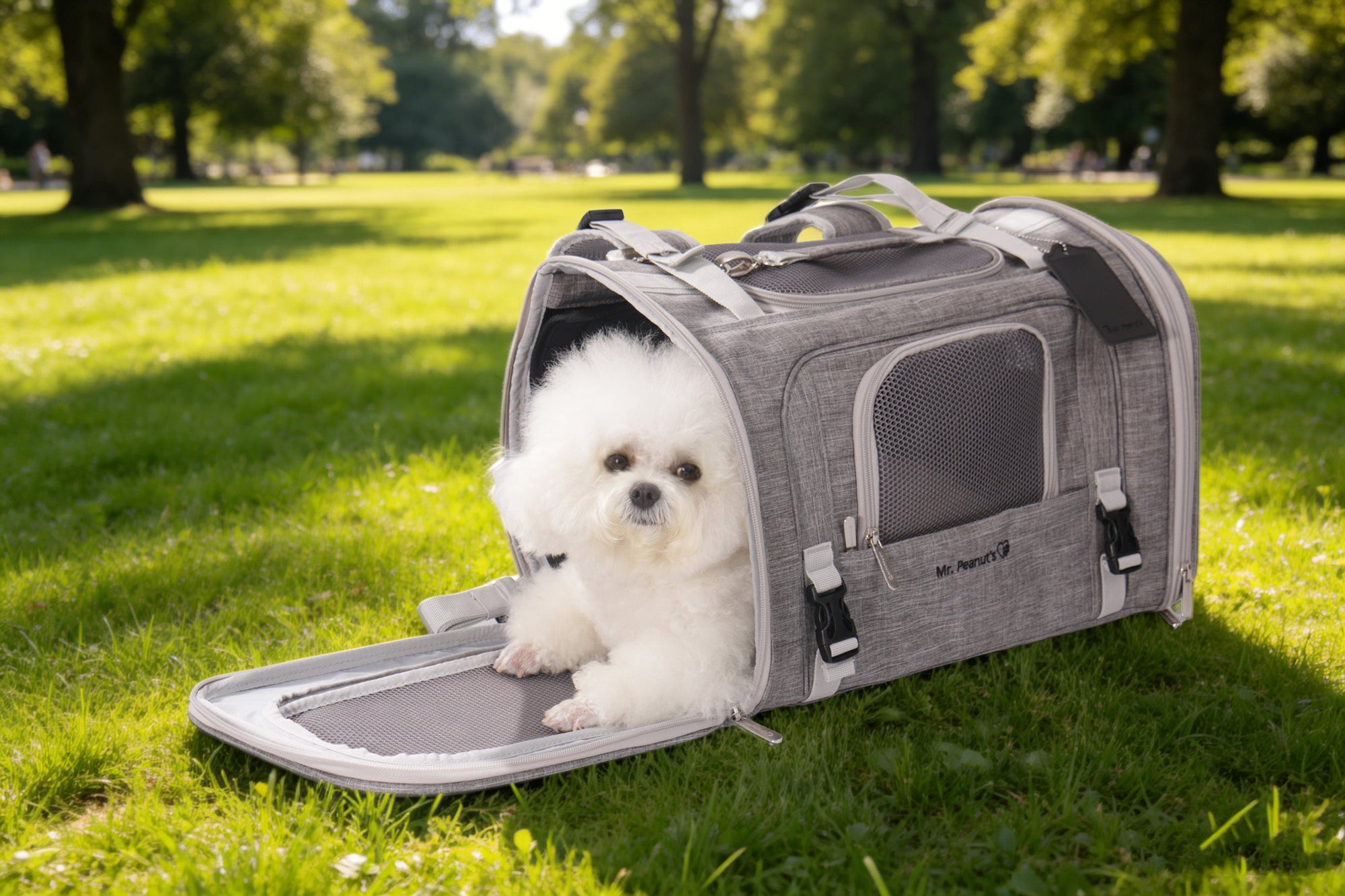Mr. Peanuts Monterey Series Airline Compliant Horizontal Backpack Pet Carrier | HT Animal Supply