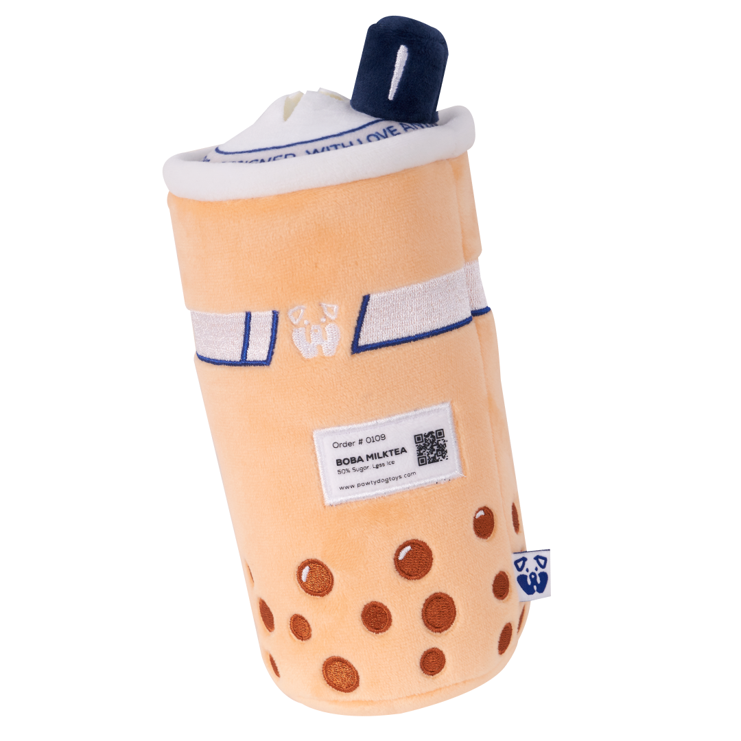 Pawty Boba Tea Plush Dog Toy