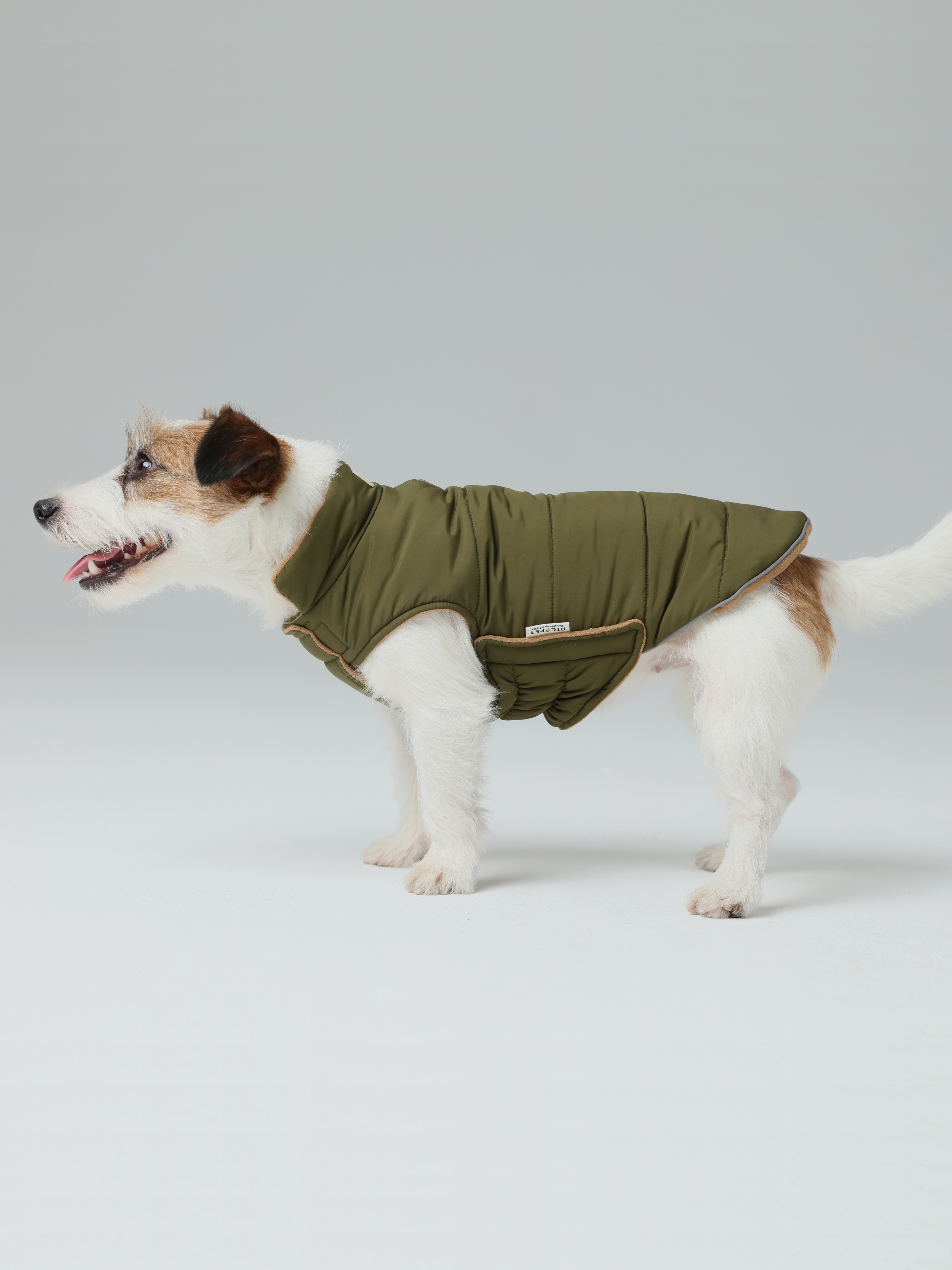 Reversible Dog Vest Jacket-Green Brown