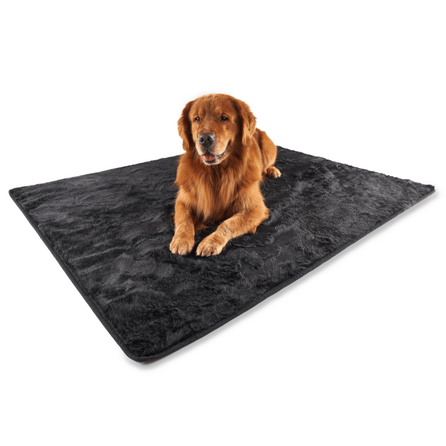 PupProtector Short Fur Waterproof Throw Blanket Midnight Black