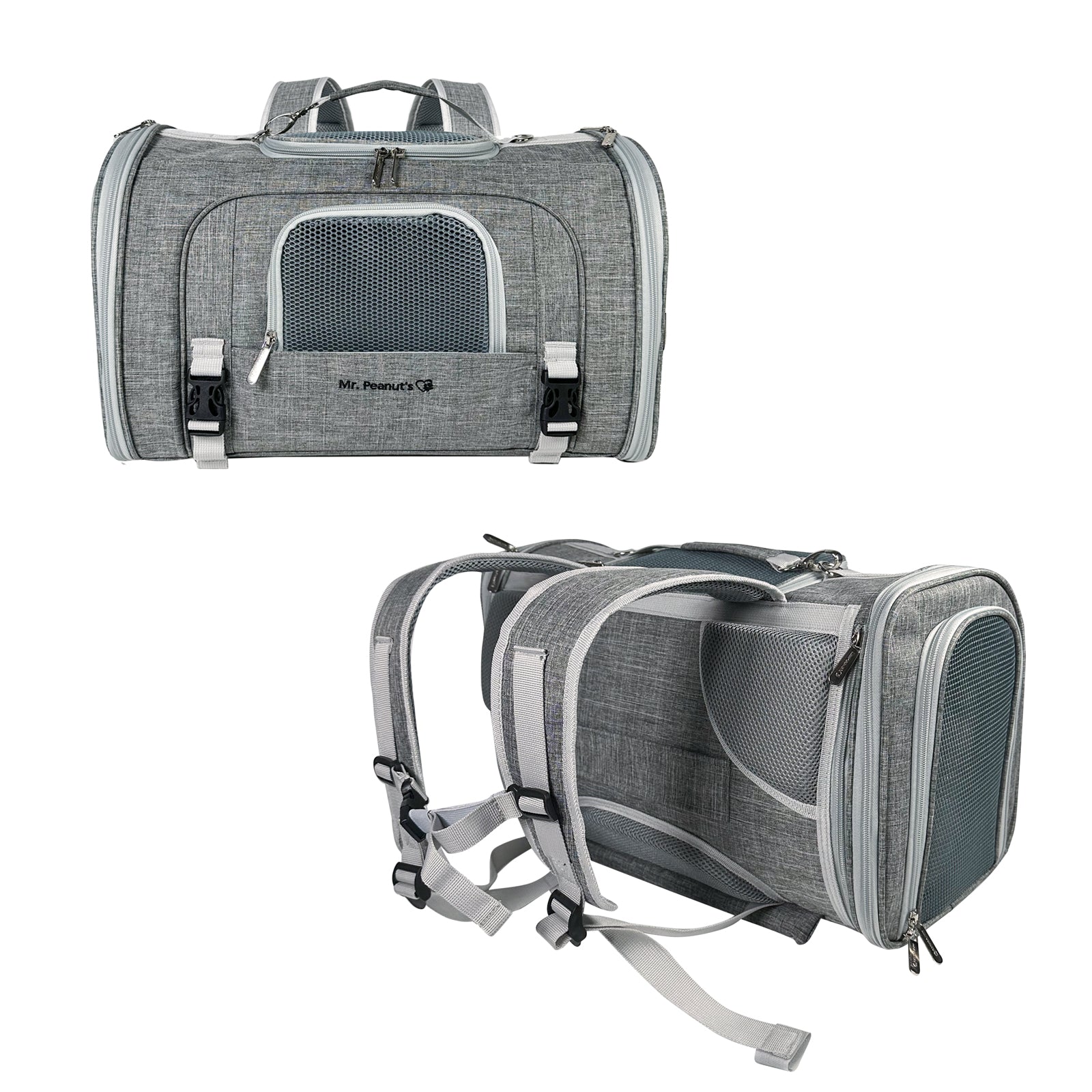 Mr. Peanuts Monterey Series Airline Compliant Horizontal Backpack Pet Carrier | HT Animal Supply