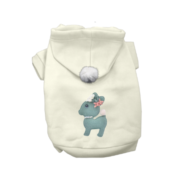 Enchanted Fawn Winter Dog Hoodie
