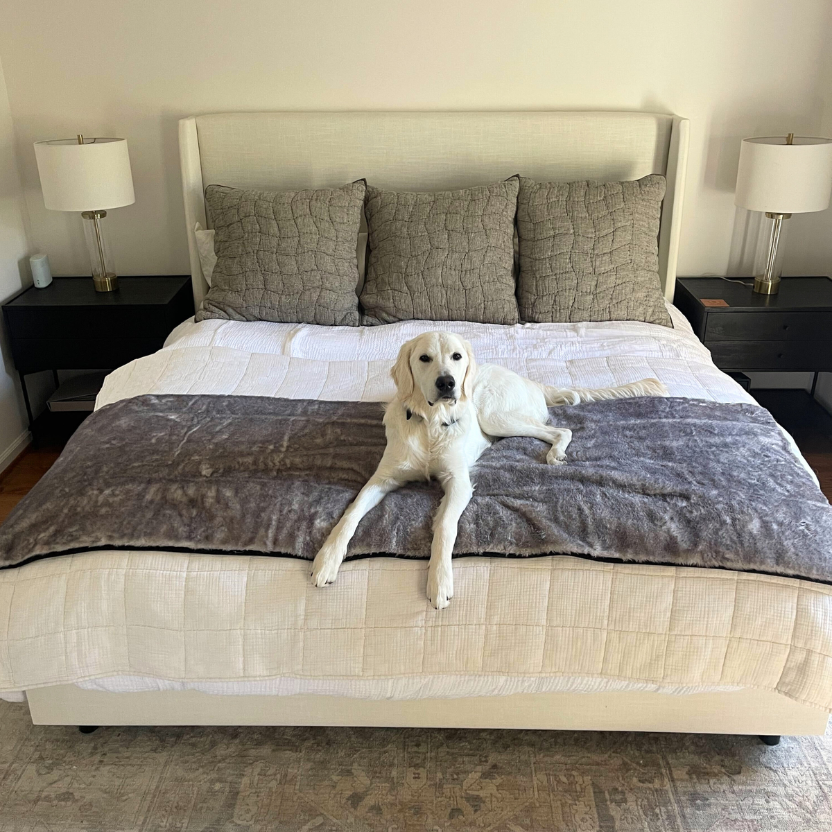 PupProtector Luxe Waterproof Bed Runner Ultra Soft Chinchilla