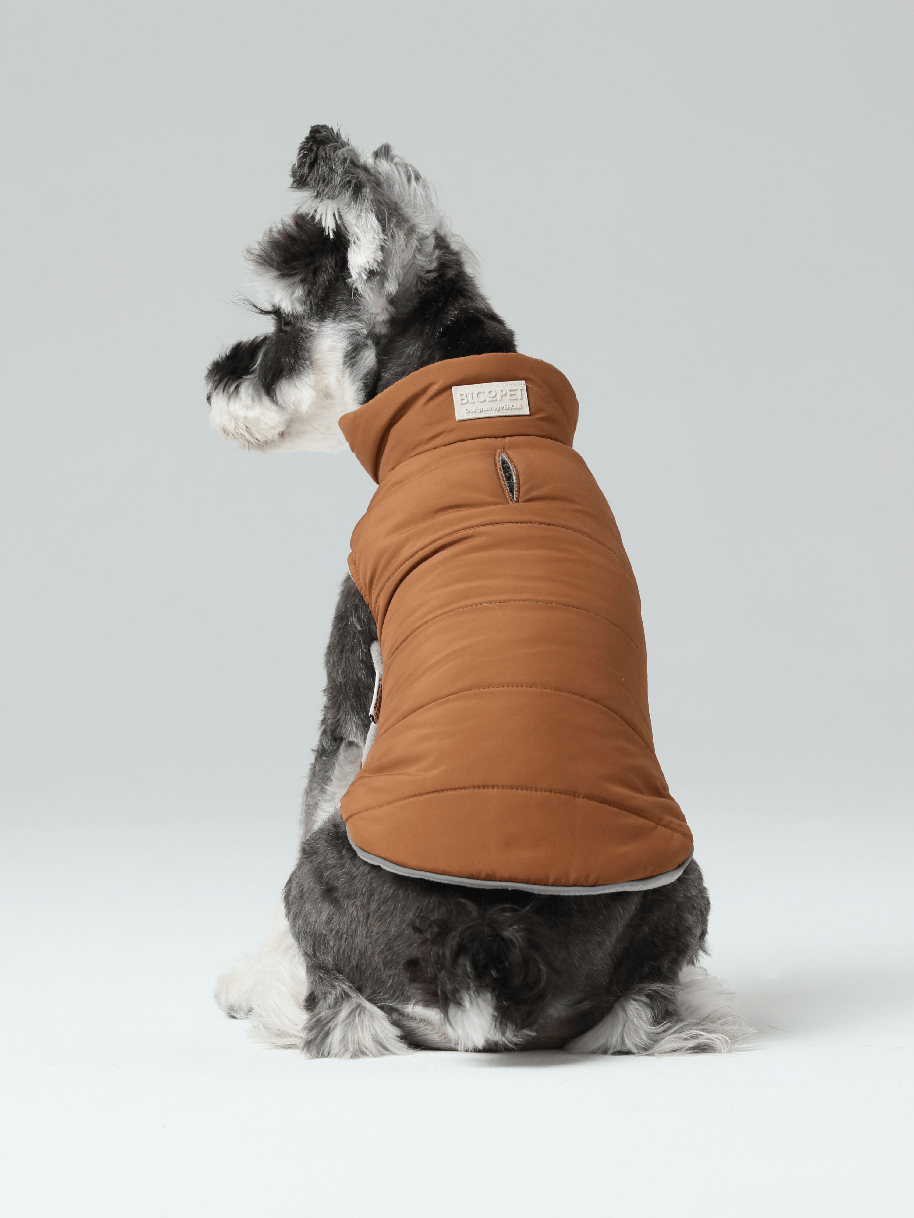 Reversible Dog Vest Jacket-Orange Grey