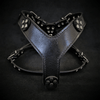 Bestia Dog Gear Genuine Leather Dog Harness - Black