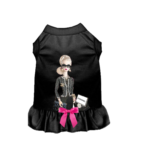 Bark 5th Ave., LLC Shopping Day with Barbie- Dog Dress Cotton Pink pet supplies