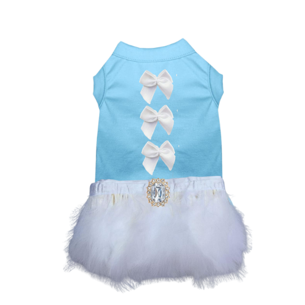 Winter Frost Tulle Couture Dog Dress
