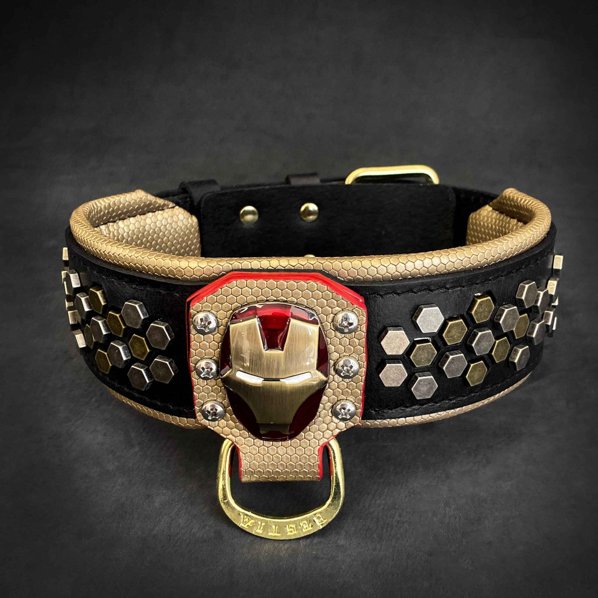 Bestia Irondog Leather Dog Collar