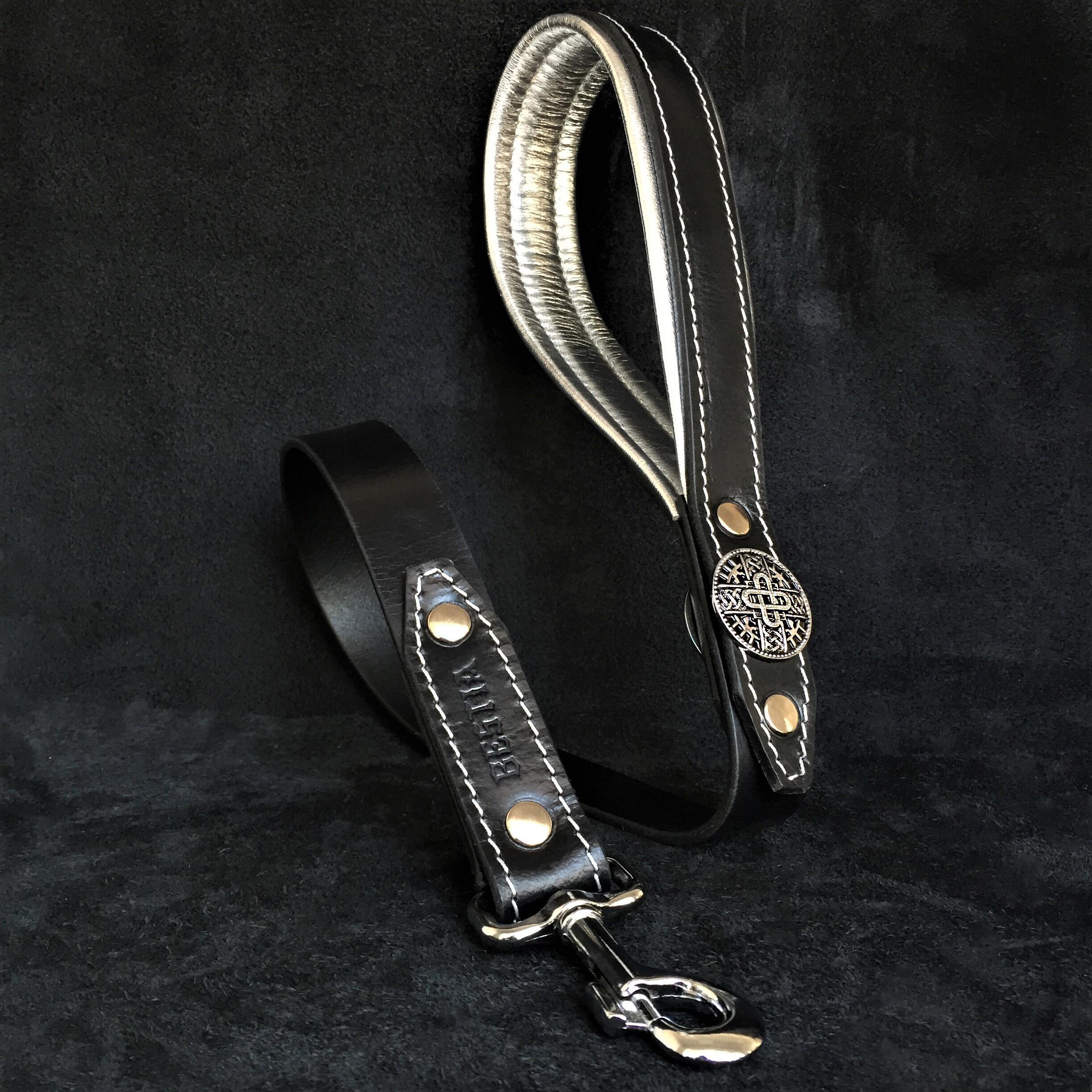 Bestia Dog Gear Genuine Leather Dog Collar 