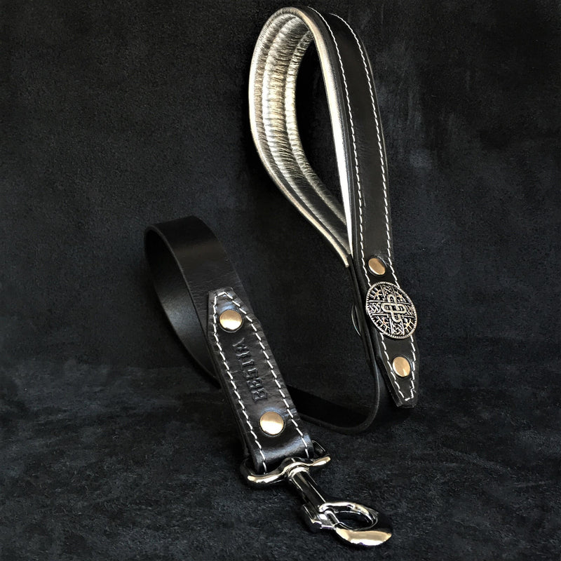 Bestia Dog Gear Genuine Leather Dog Collar 