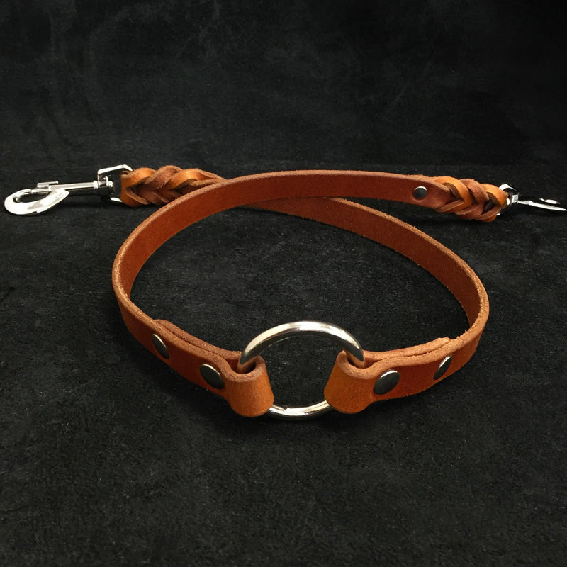 Bestia Dog Gear Genuine Leather Dog Collar - Black 