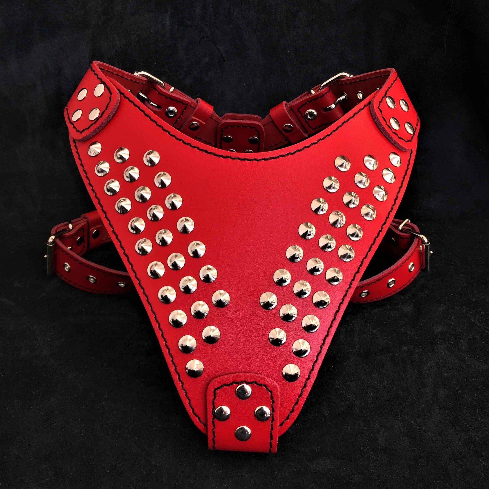 Bestia Star Leather Dog Harness