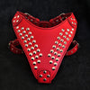 Bestia Dog Gear Genuine Leather Dog Harness - Red/M