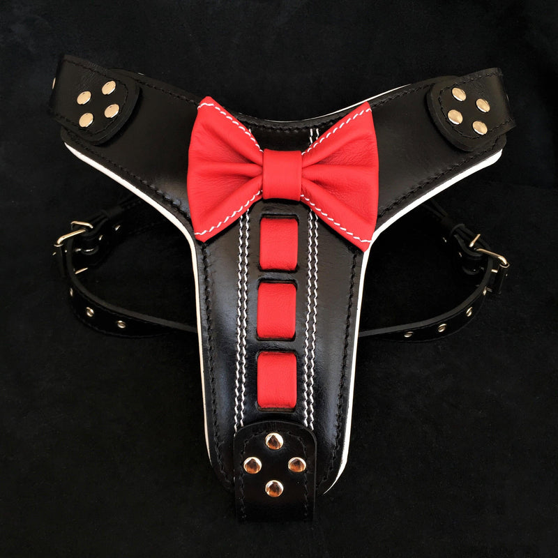 Bestia Dog Gear Genuine Leather Dog Harness - XXL 