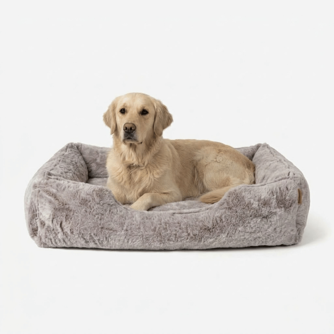 Sammy Bolster Dog Bed in Truffle, base close-up