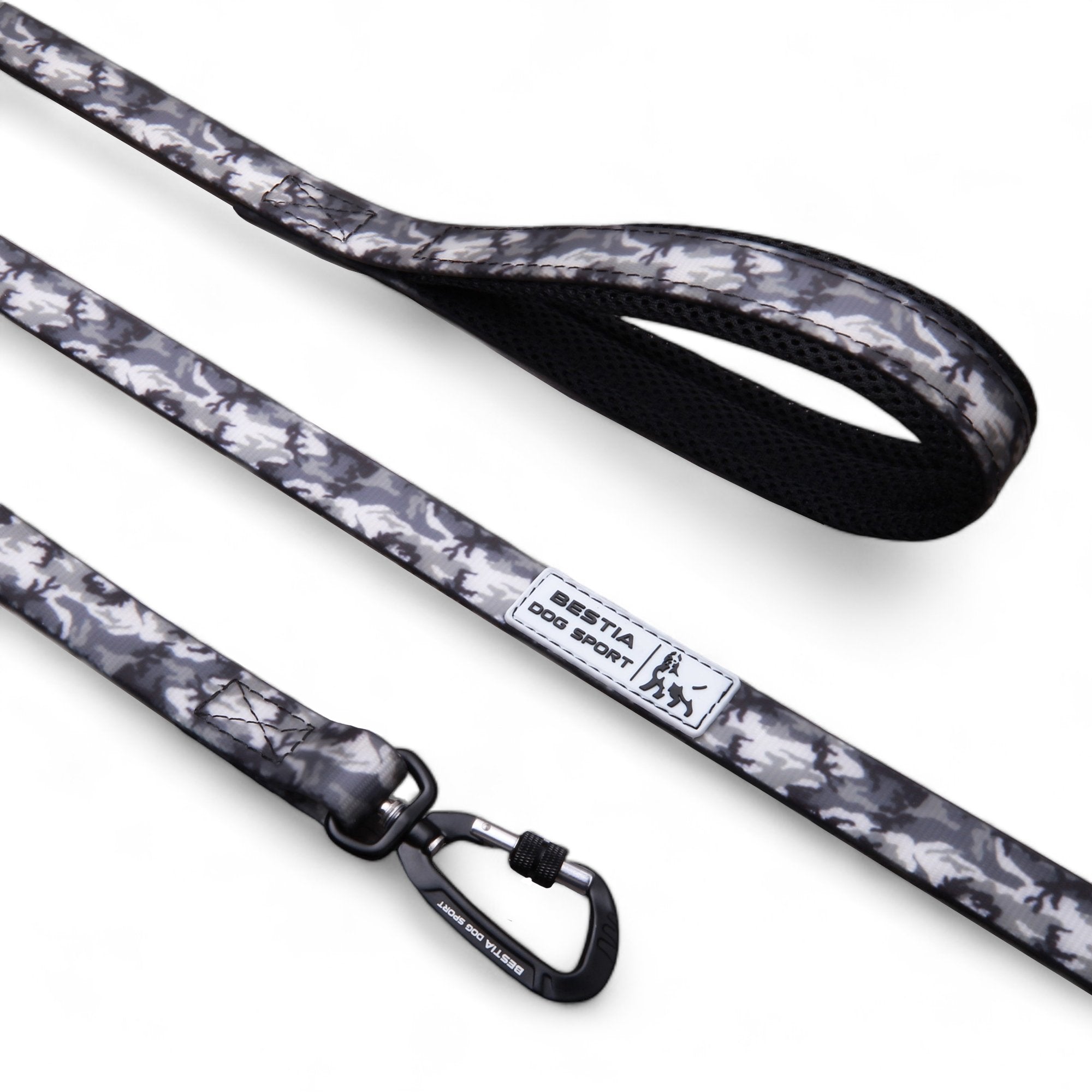 Bestia Dog Gear Padded Dog Leash - Grey 