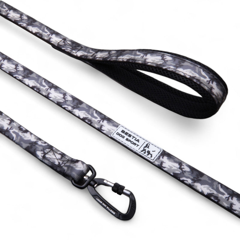 Bestia Dog Gear Padded Dog Leash - Grey 