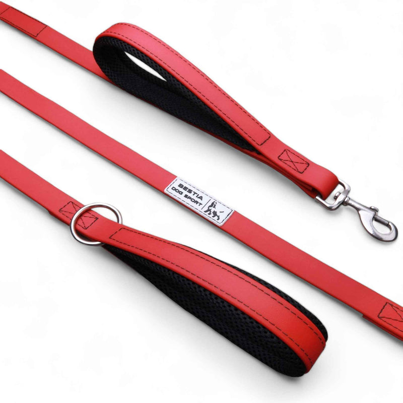 Bestia Dog Sport Dual Handle Red Dog Leash