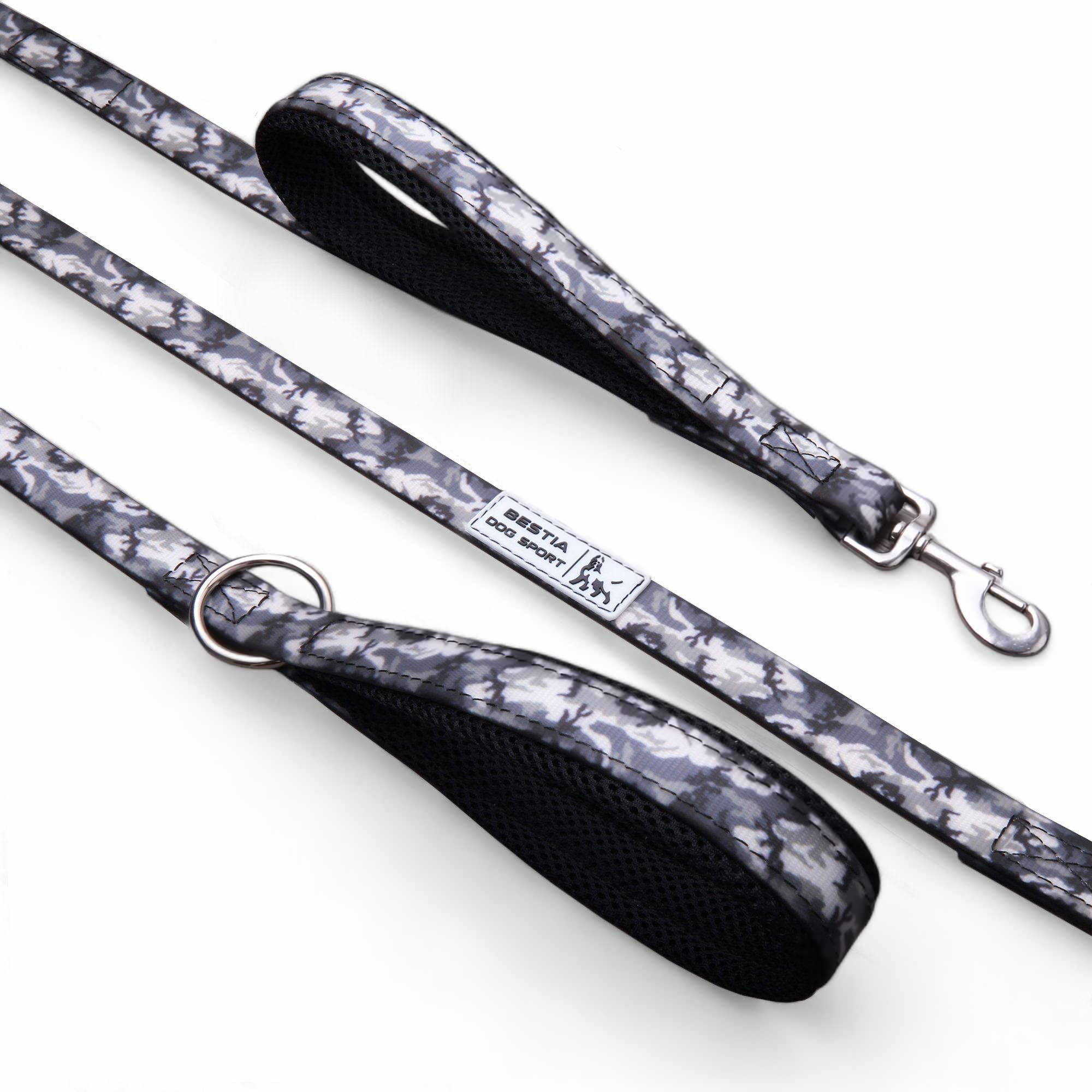 Bestia Dog Gear Padded Dog Leash - Grey 