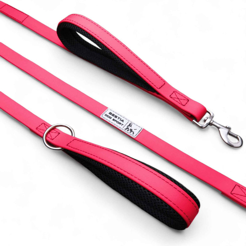 Bestia Dog Sport Dual Handle Neon Pink Dog Leash