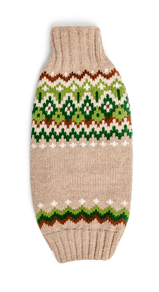 Ragg Wool Fairisle Wool Dog Sweater