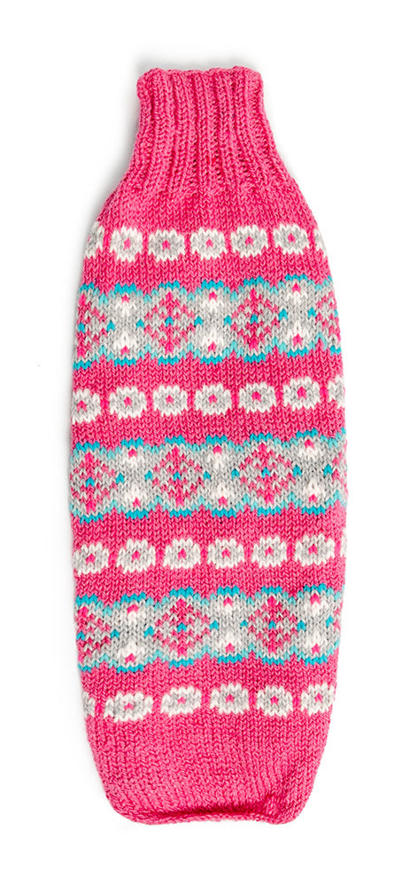 Rose Alpaca Fairisle Dog Sweater