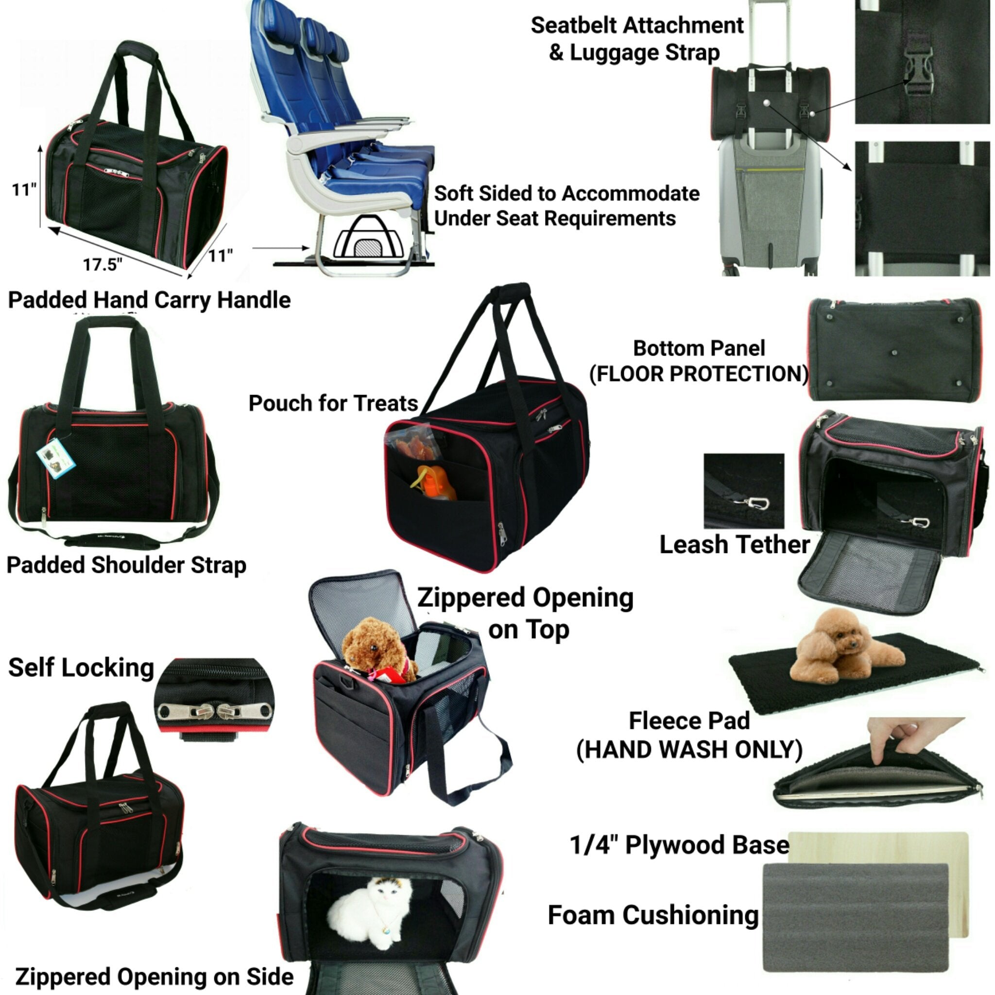 Mr. Peanuts Silver Series Airline Capable Soft Sided Pet Carrier