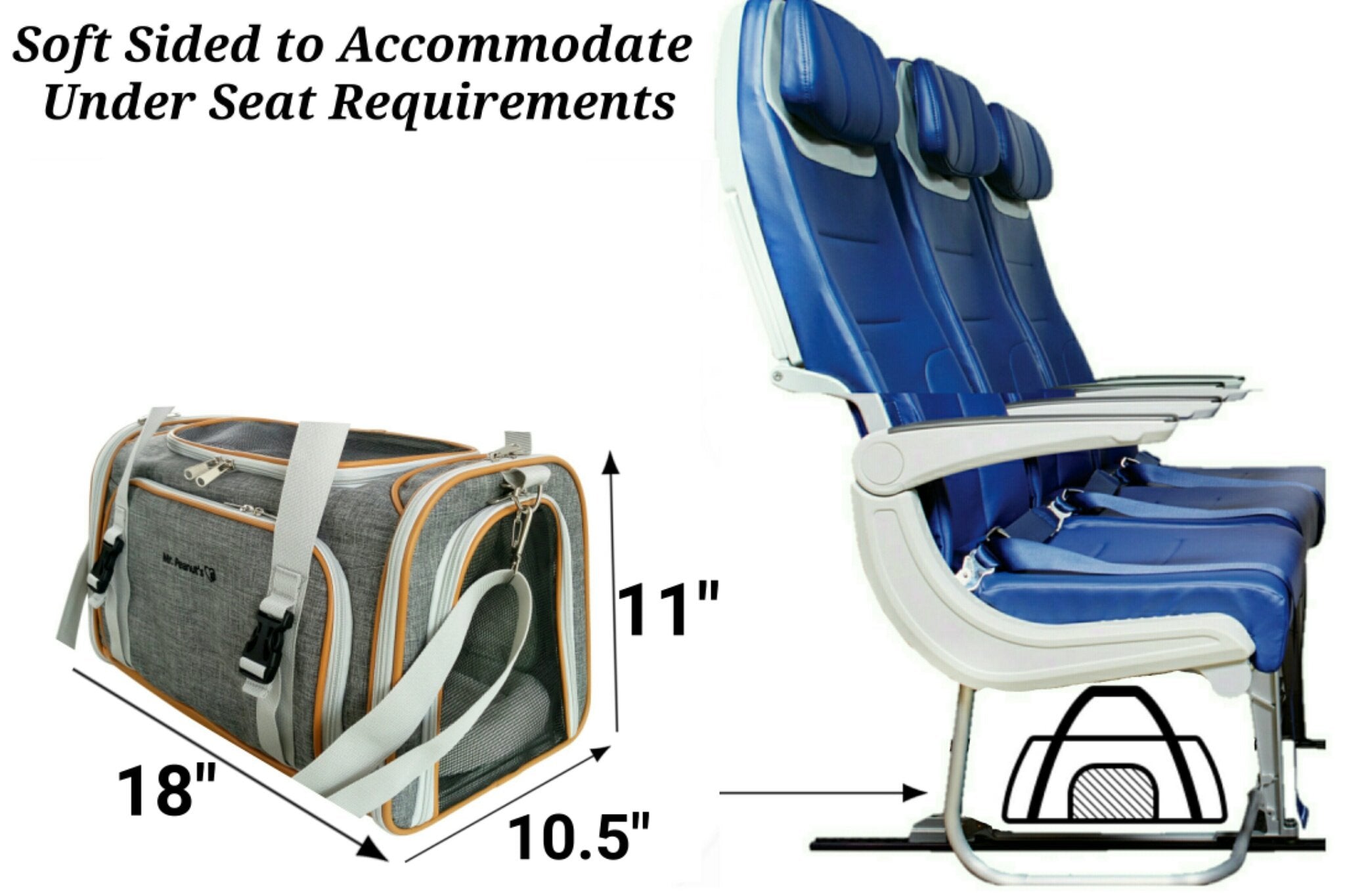 Mr. Peanuts Platinum Series Expandable Pet Carrier