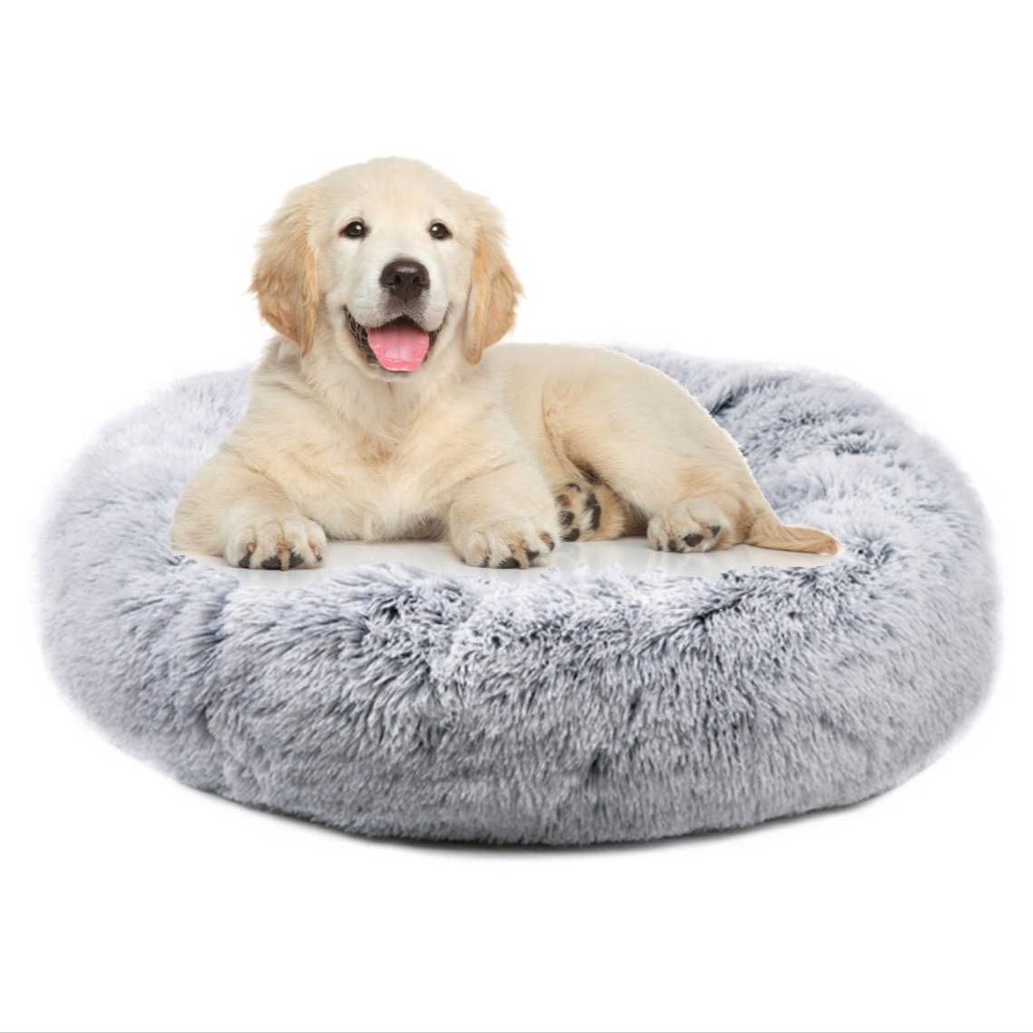 Mr. Peanuts 28" OrthoPlush® Pet Bed - Snowflake White Two Tone