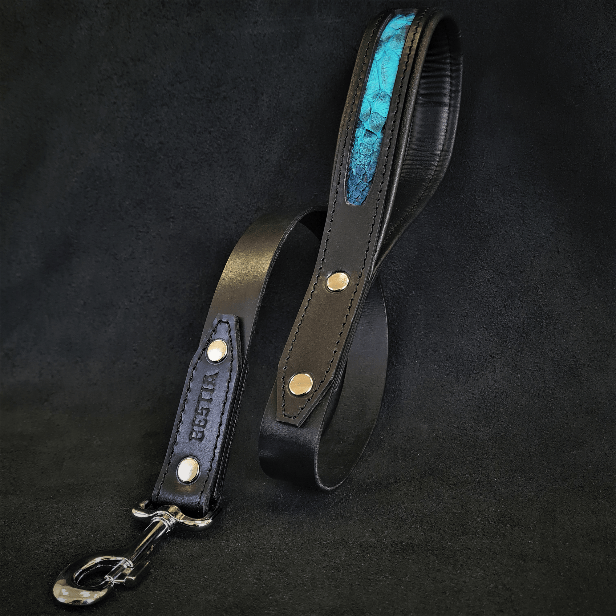 Bestia Morelia Python Leather Dog Leash