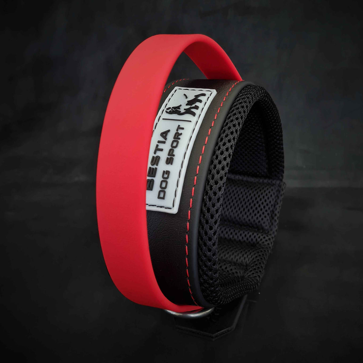 Bestia Dog Sport Red Handle Dog Collar
