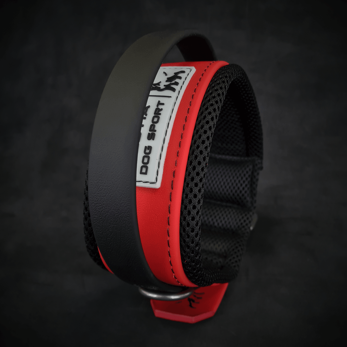Bestia Dog Sport Handle Red Dog Collar
