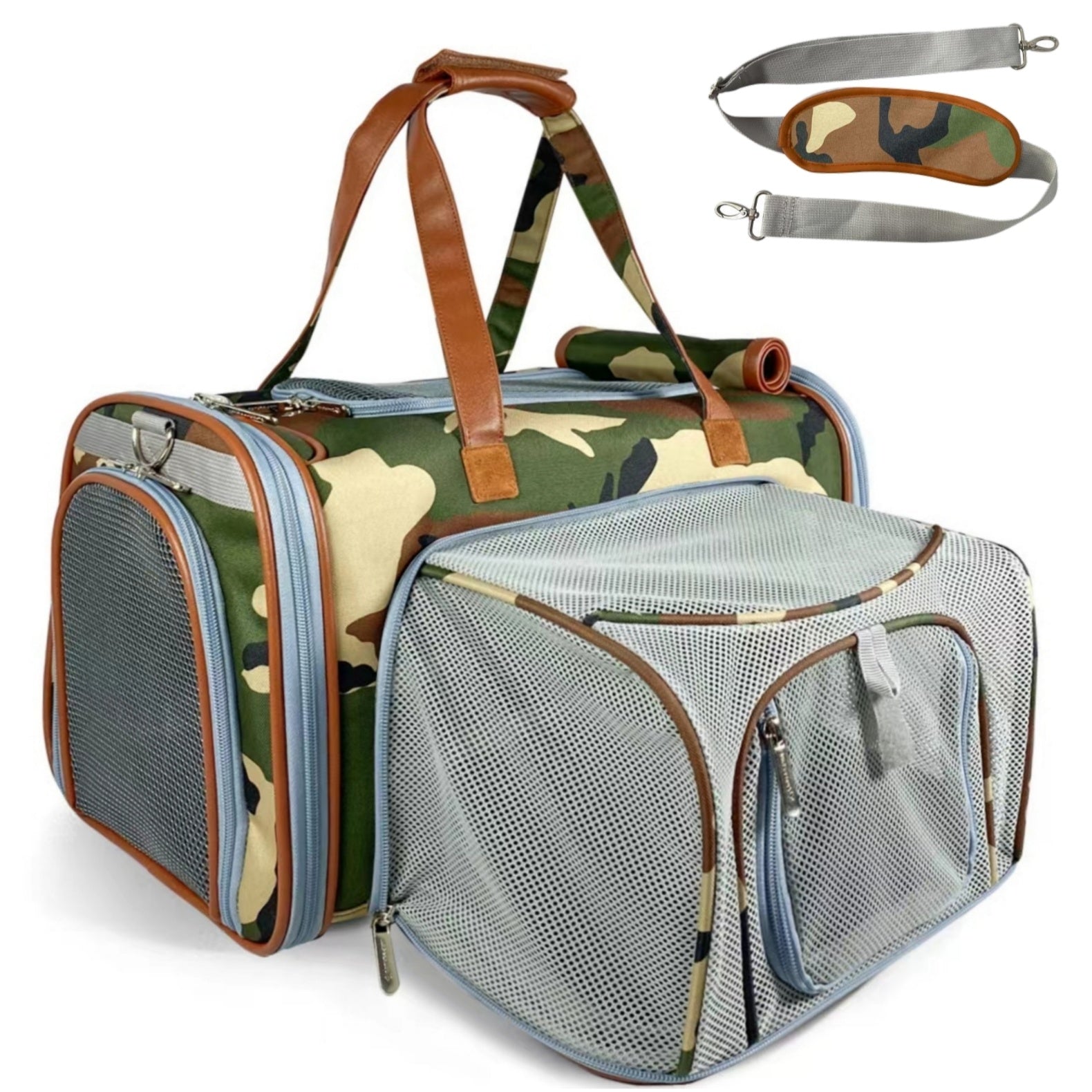 Mr. Peanuts Gold Series Standard Size Airline Compliant Expandable Pet Carrier - Prints Edition | HT Animal Supply