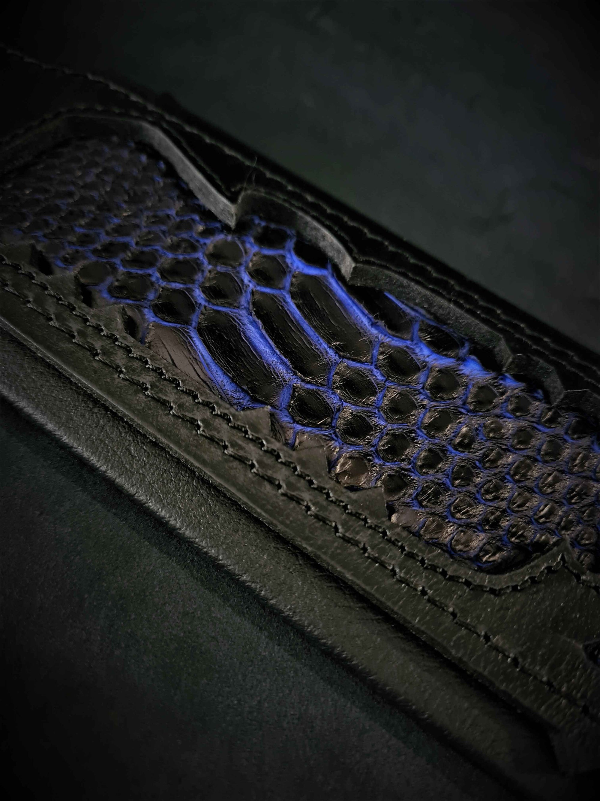Bestia Indigo Leather Dog Collar