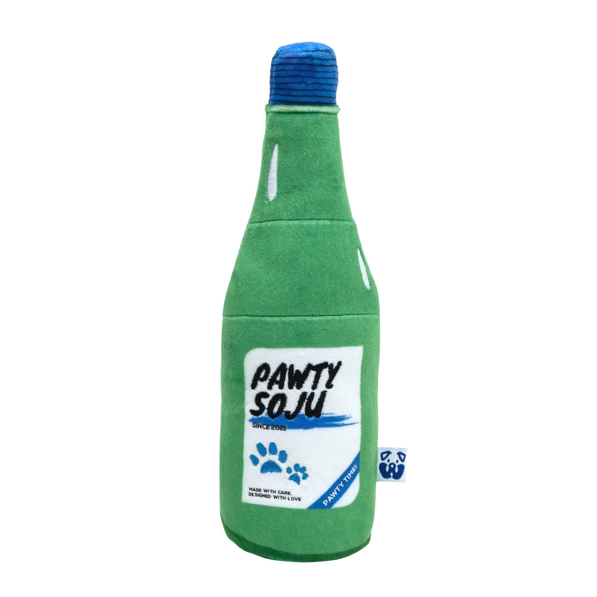Pawty Soju Bottle Plush Dog Toy
