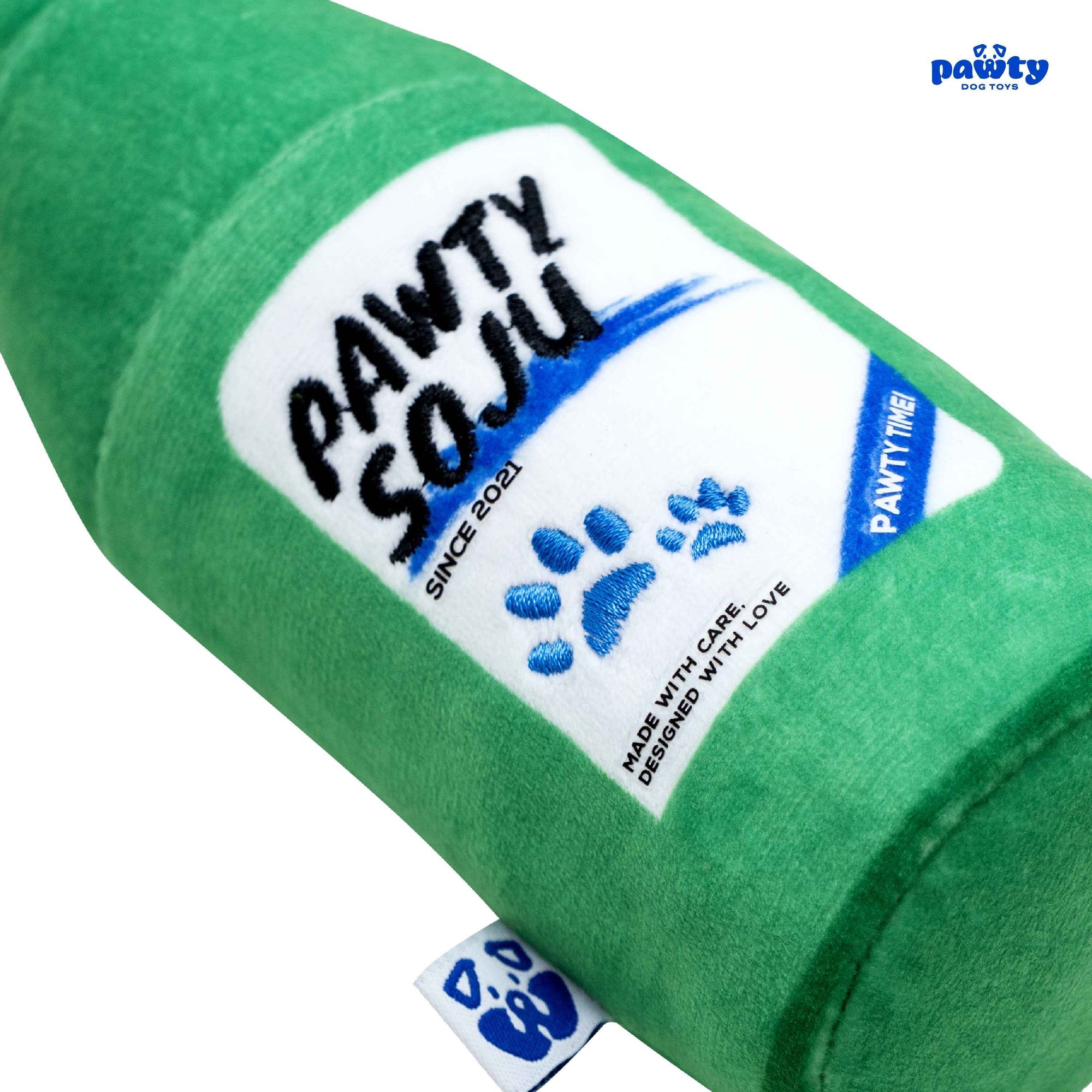 Pawty Soju Bottle Plush Dog Toy