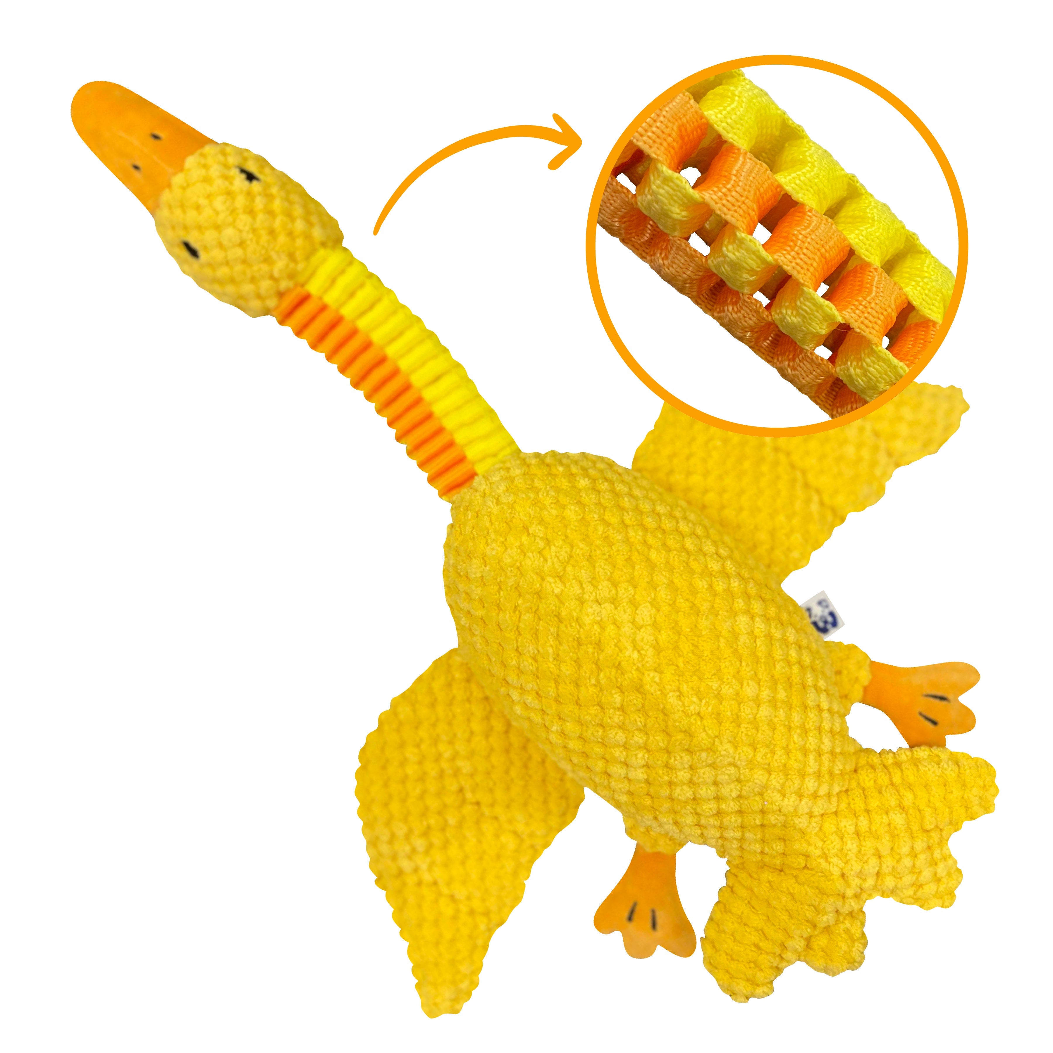 DUCK NECK INTERACTIVE DOG TOY