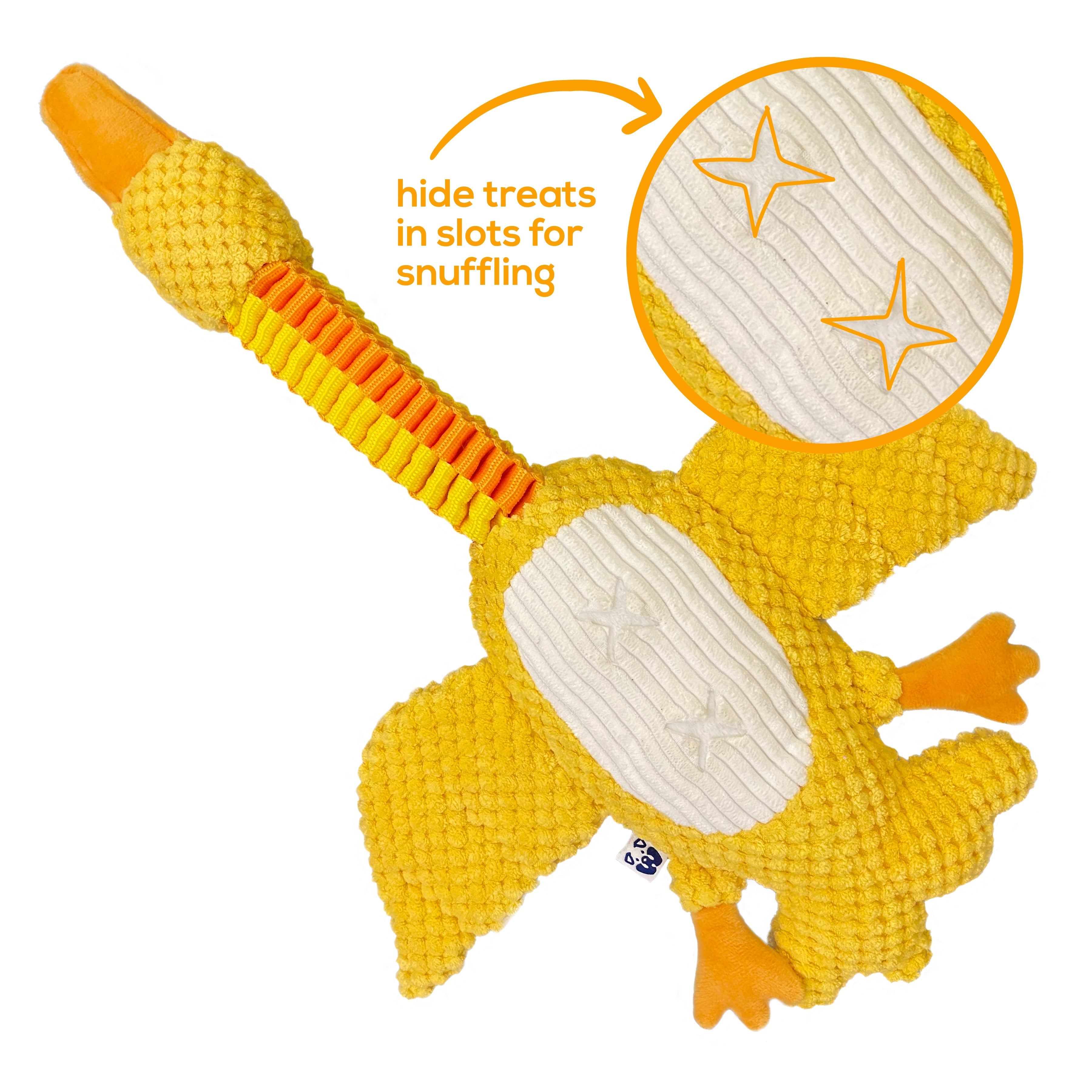 DUCK NECK INTERACTIVE DOG TOY