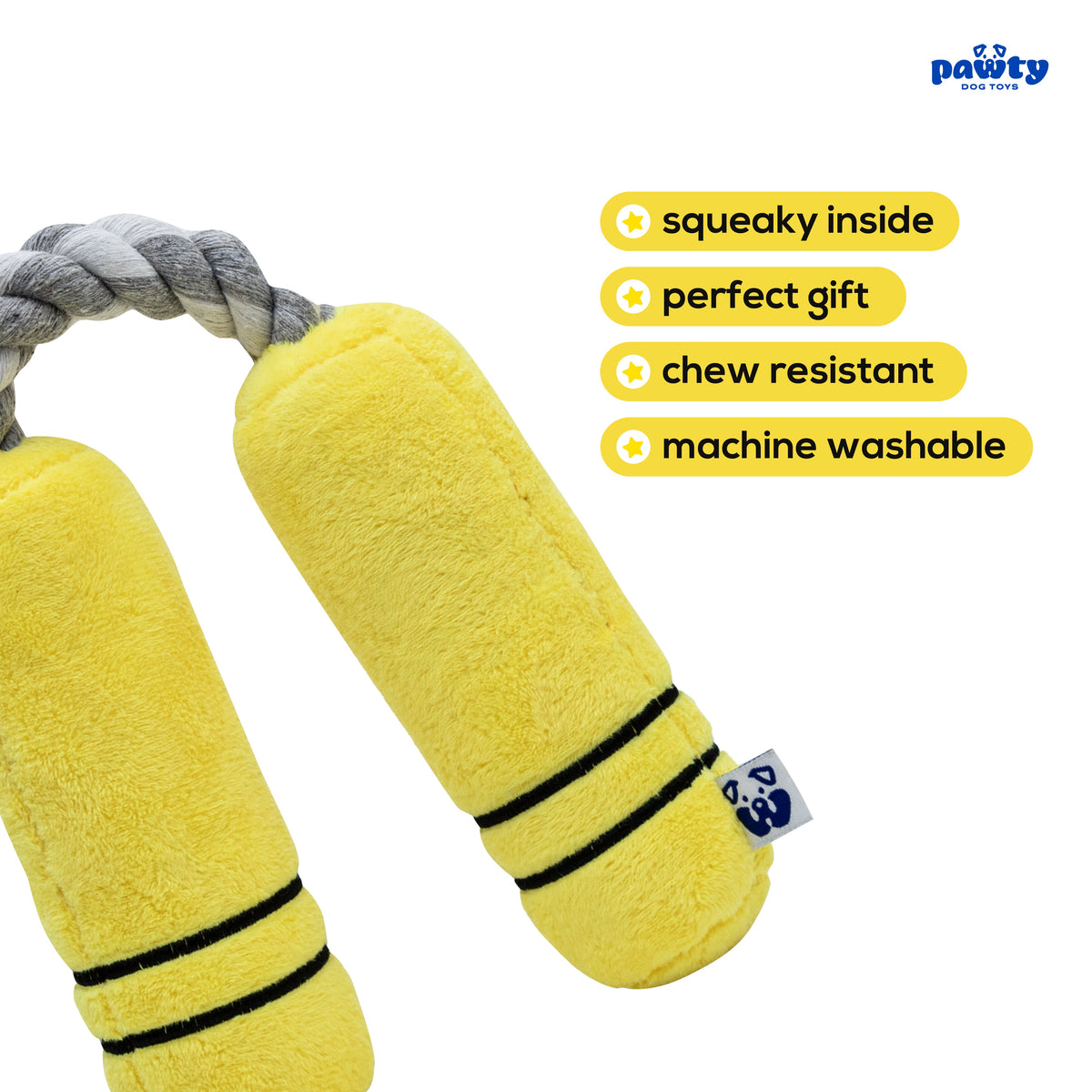 Pawty Nunchucks Plush Tug Dog Toy