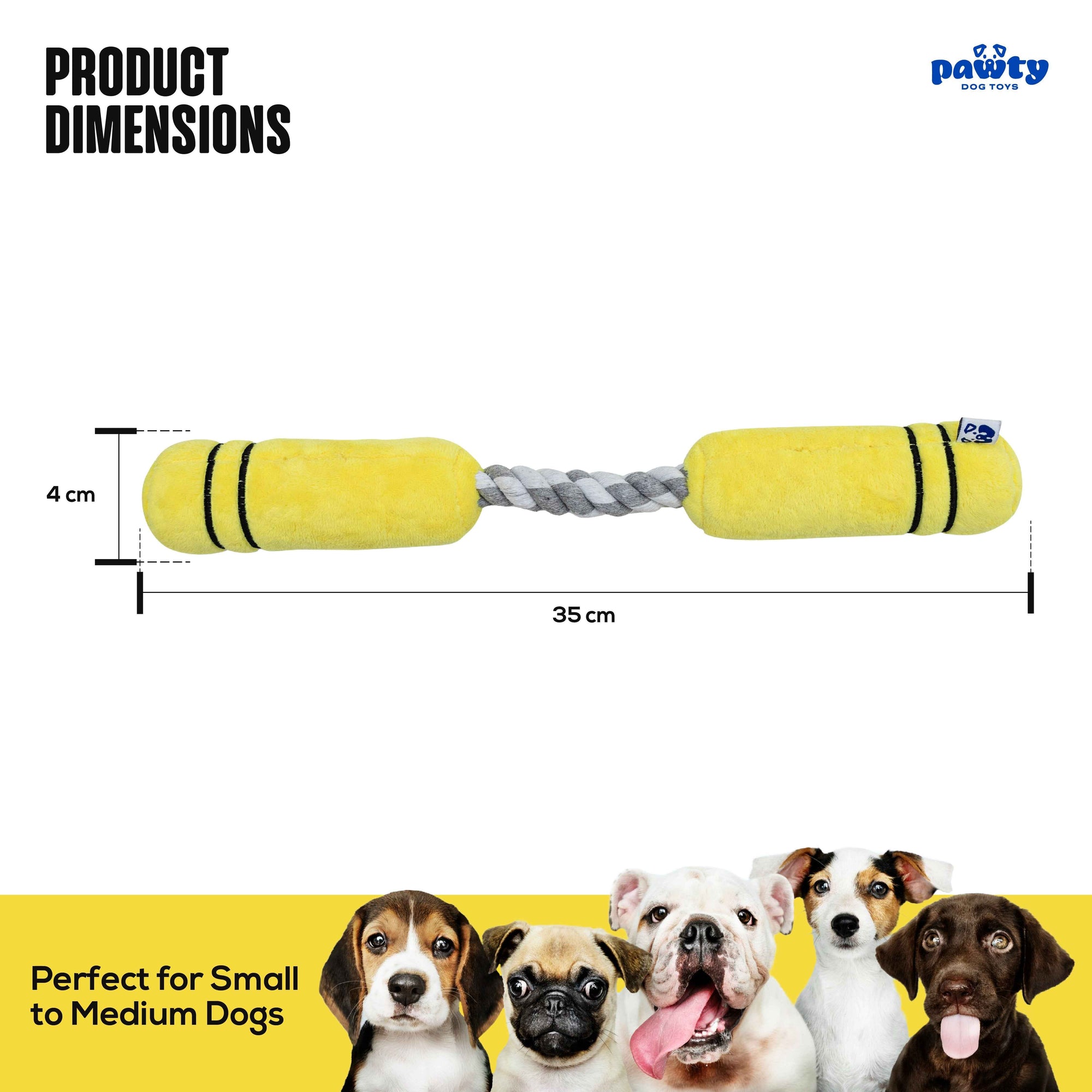 Pawty Nunchucks Plush Tug Dog Toy