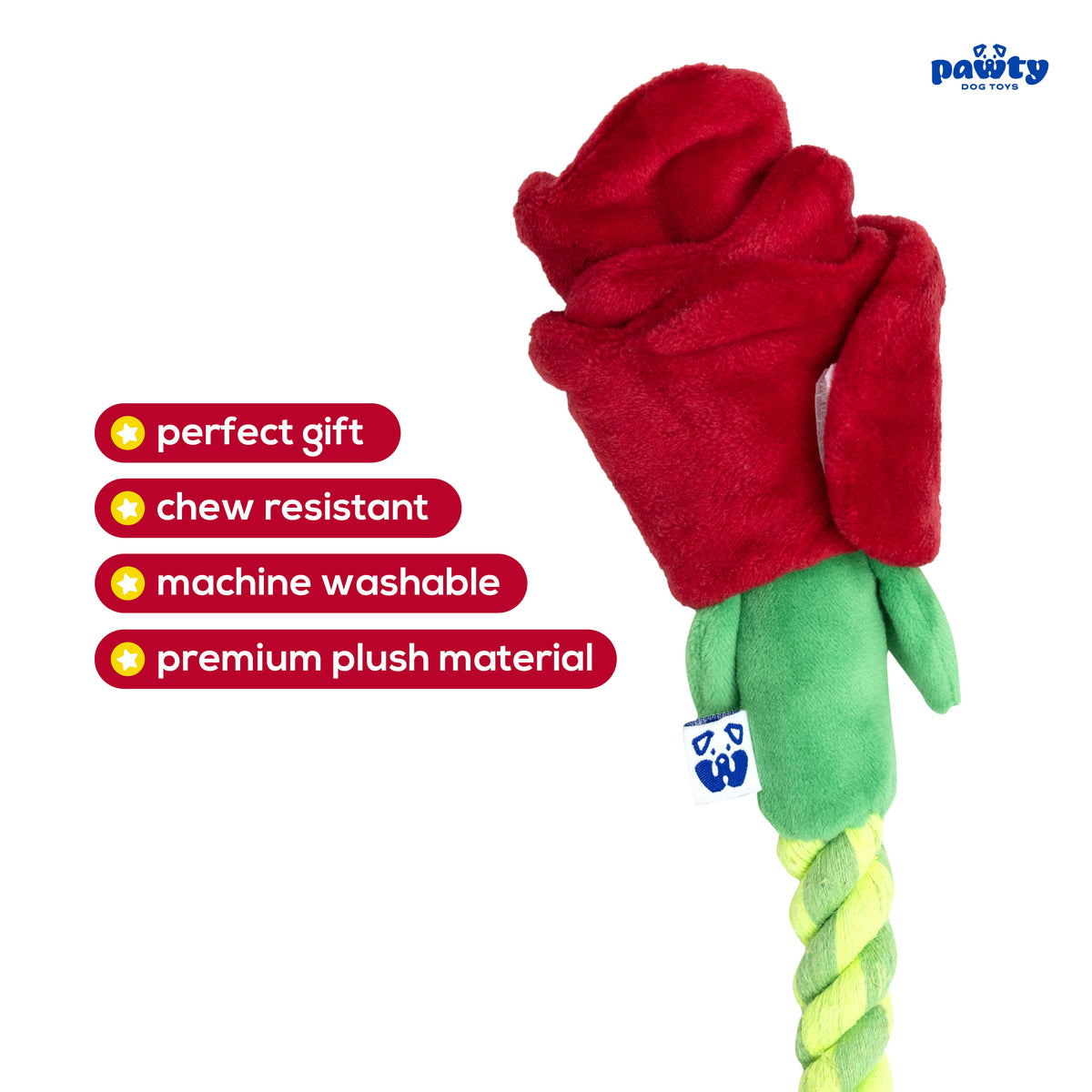 Pawty Rose Tug and Treat Snuffle Dog Toy