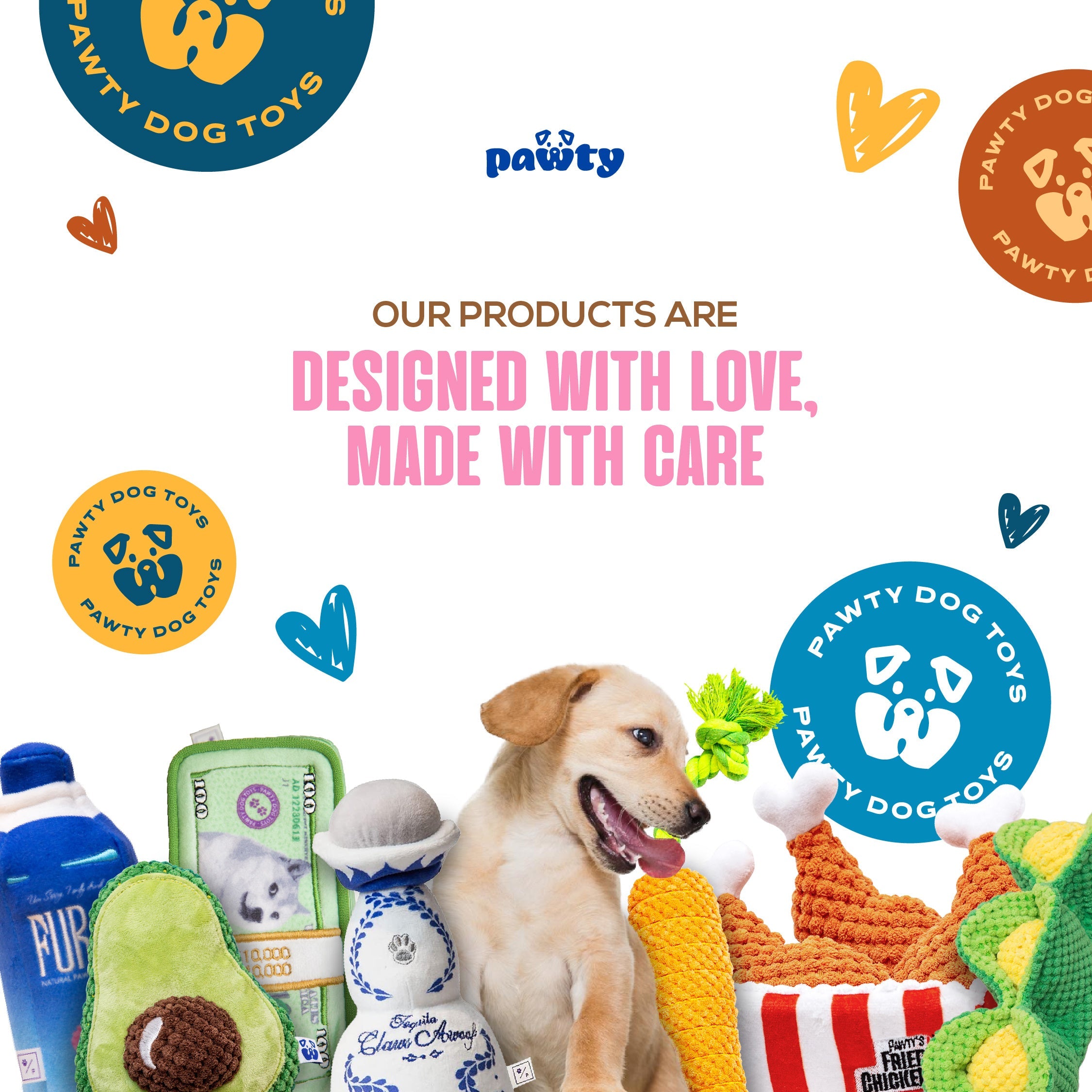 ICE CREAM PLUSH DOG TOY