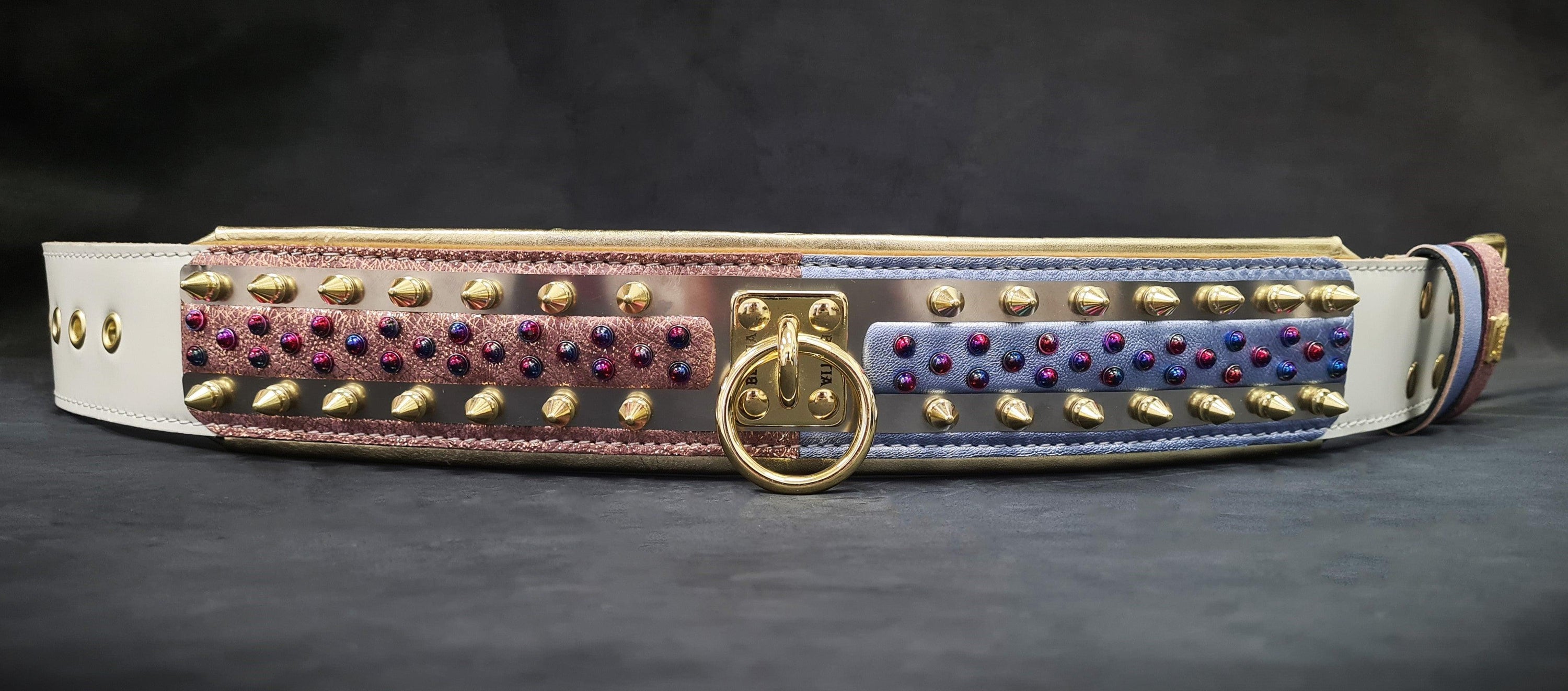 Bestia Dog Gear Genuine Leather Dog Collar 