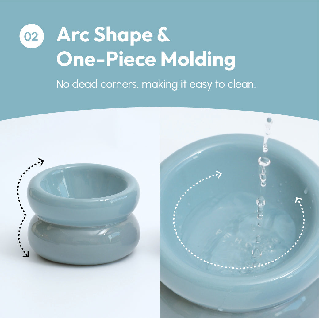 Souffle Pet Bowl-Frozen Blue