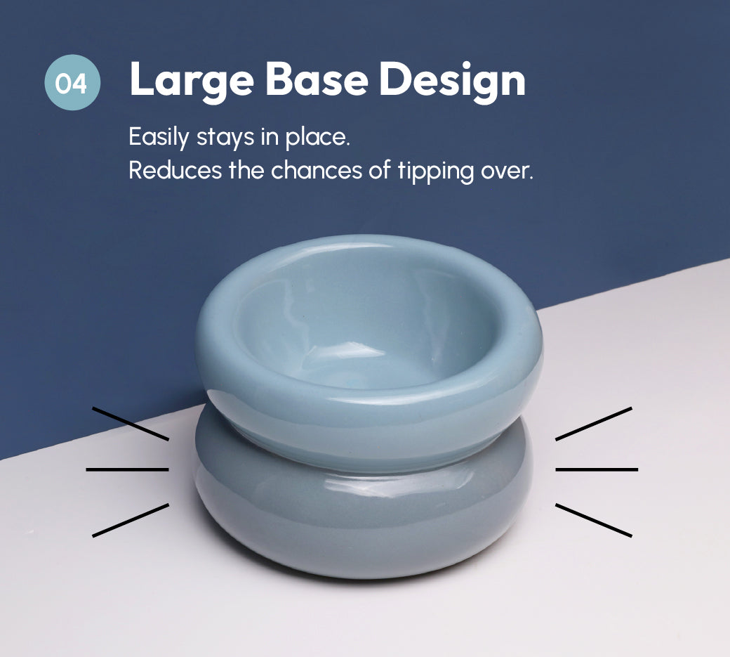 Souffle Pet Bowl-Frozen Blue